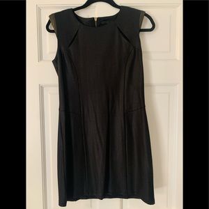 Ellison black mini dress with gold zipper